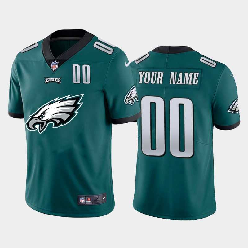 Nike Eagles Customized Green Team Big Logo Number Vapor Untouchable Limited Jersey,We sell and wholesale Nike Eagles Customized Green Team Big Logo Number Vapor Untouchable Limited Jersey on line form chian!